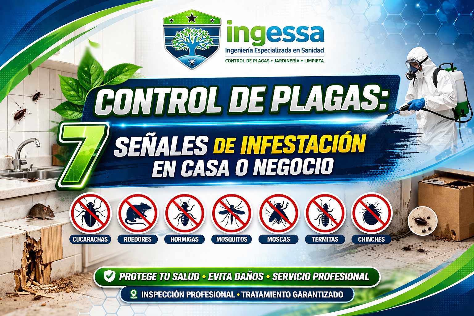 Control de plagas contra roedores en instalaciones comerciales.